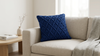 Almofada com Textura - Macramé Azul Marinho