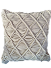 Almofada de Textura- Macramê Bege